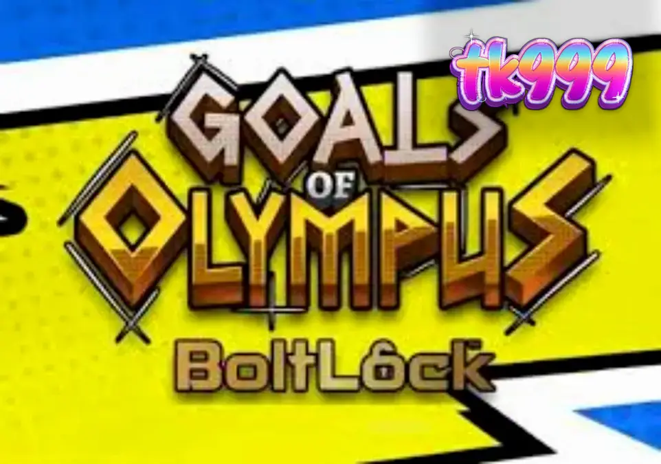 Goals of Olympus BoltLock স্লট গেমের গ্রিড এবং ফুটবল থিমযুক্ত গ্রাফিক্স